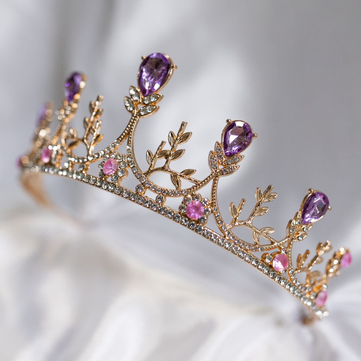 Bianca's Tiara in Lavender Purple and Gold – Auburn & Main