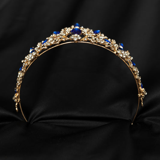 Felicity's Tiara in Blue & Gold