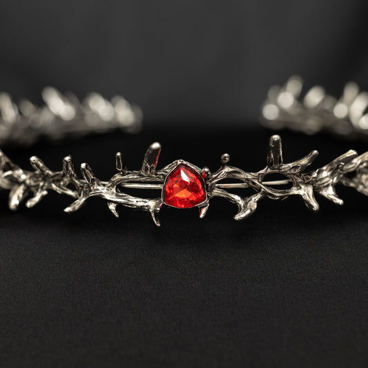 Gabriel’s Crown in Antique Silver & Red