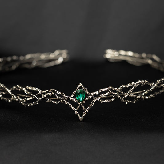 King's Crown in Silver & Green