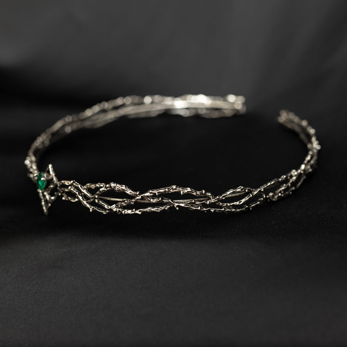 King's Crown in Silver & Green