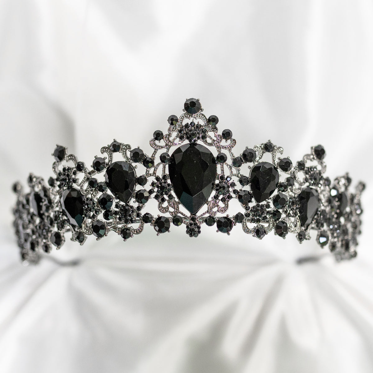 Michelle's Tiara in Black & Antique Silver – Auburn & Main