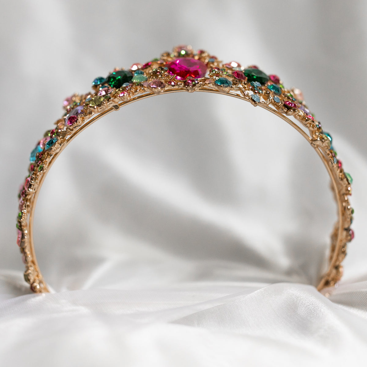 • Multi Stone Cluster Princess Tiara The Princess of Wales wore in the Oriental Circlet Tiara for  main image 3