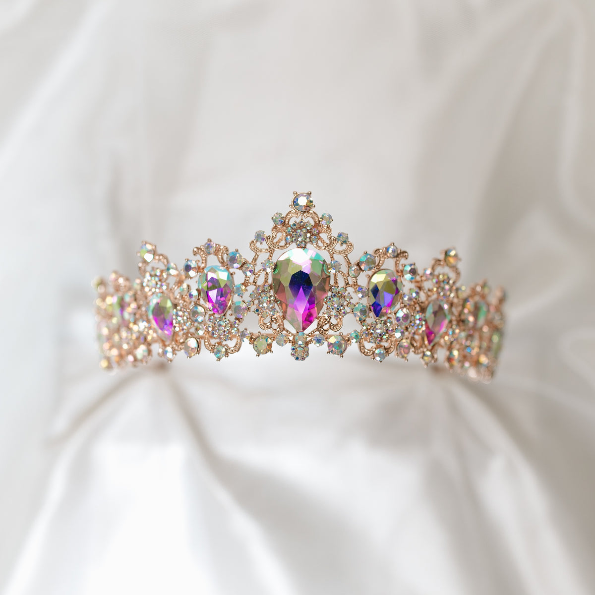 Michelle’s Tiara in Faux Opal & Rose Gold