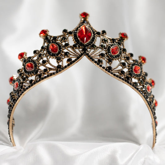 Regina's Tiara in Red & Antique Gold