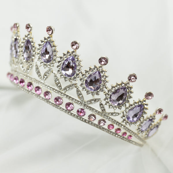 Saya's Tiara in Lavender & Silver