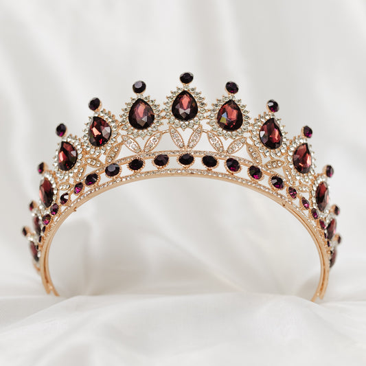 Saya's Tiara in Maroon & Gold