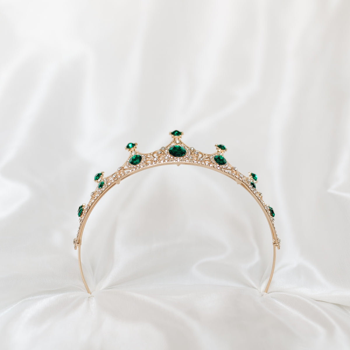 Cindy's Tiara in Bright Green & Gold