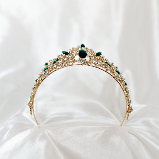 Felicity's Tiara in Green & Gold