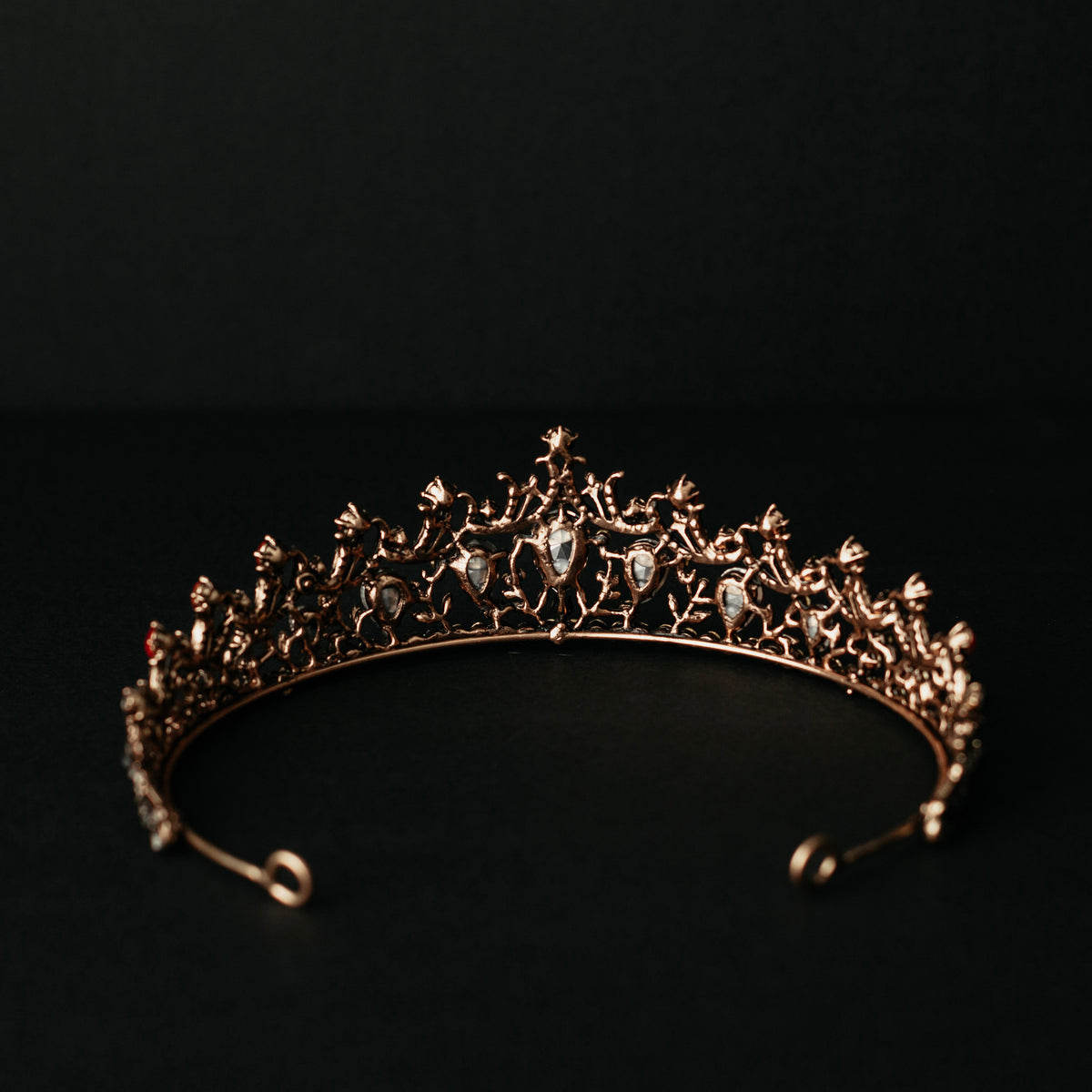 Finley's Tiara in Red & Gray - Back