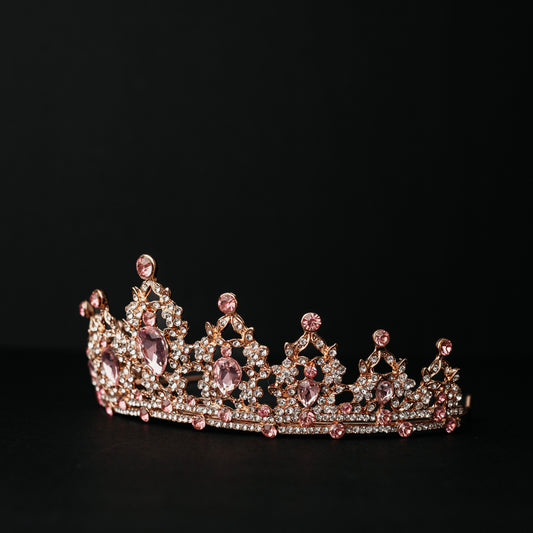 Ophelia's Tiara in Pink & Gold