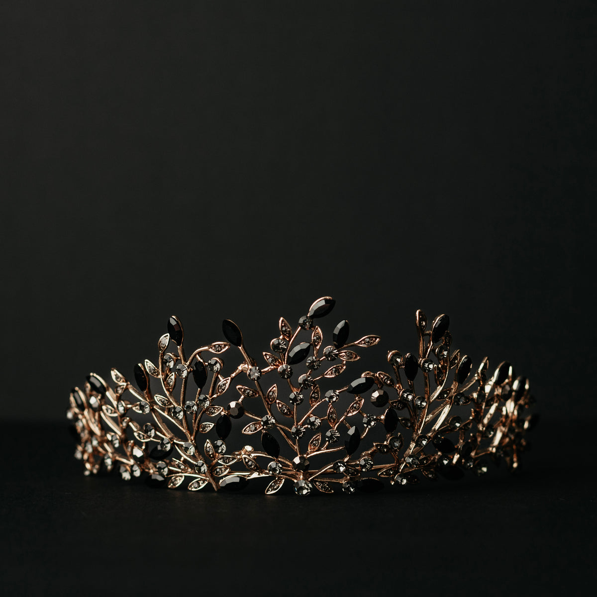 Ingrid's Tiara in Black and Gold - Front