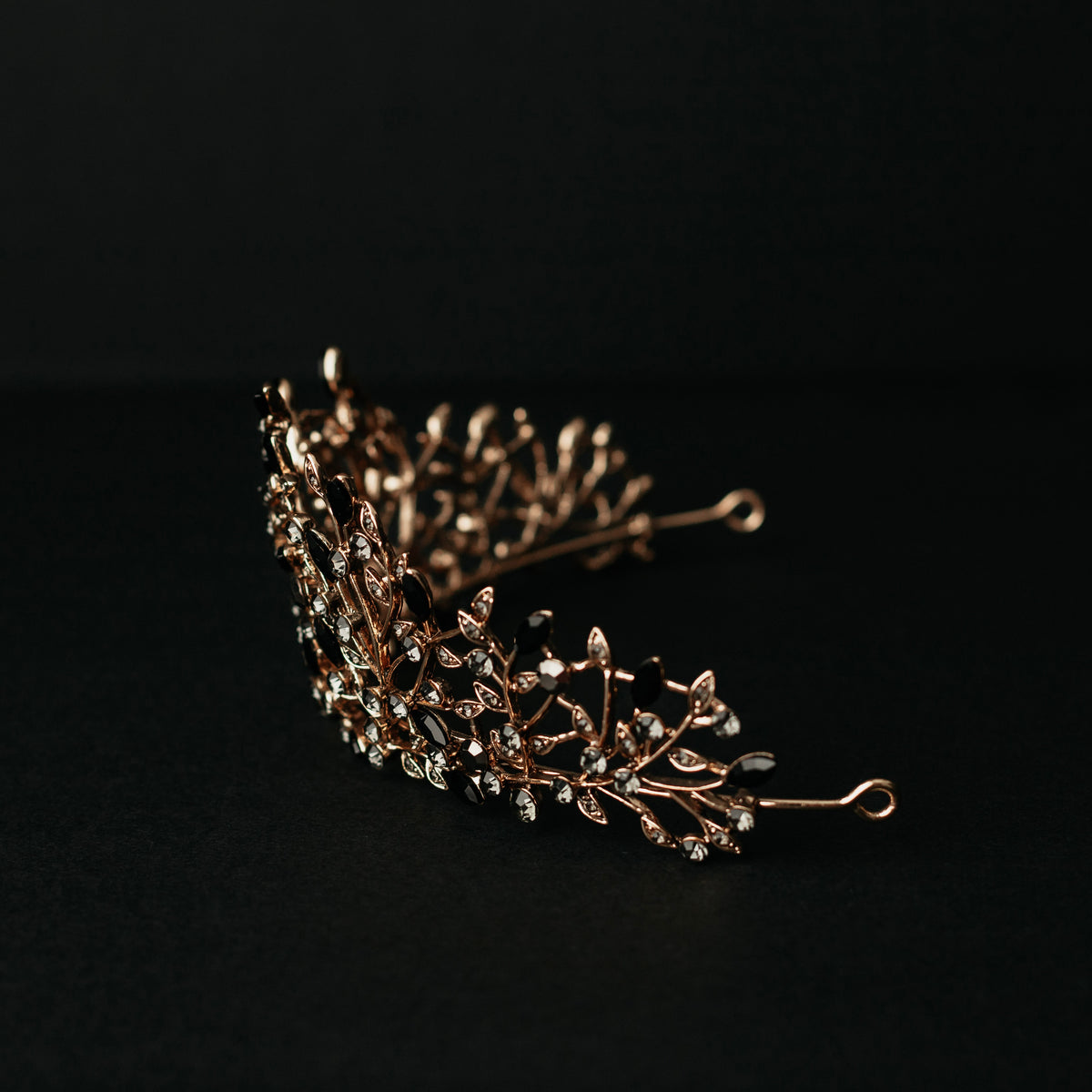 Ingrid's Tiara in Black and Gold - Angle