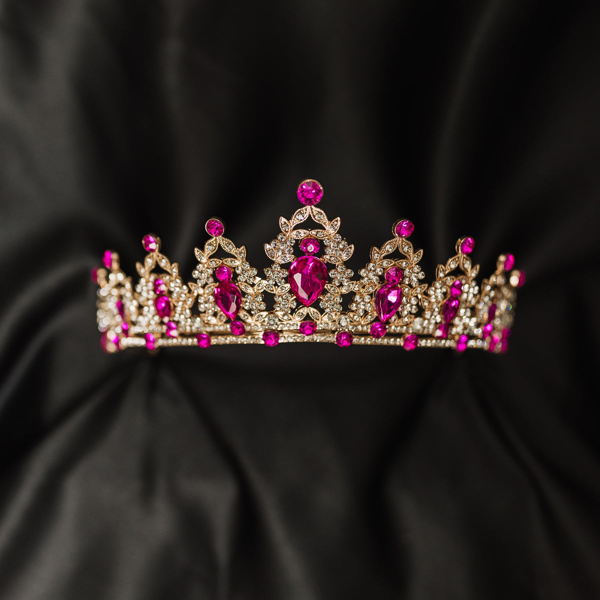 Ophelia's Tiara in Hot Pink & Gold – Auburn & Main
