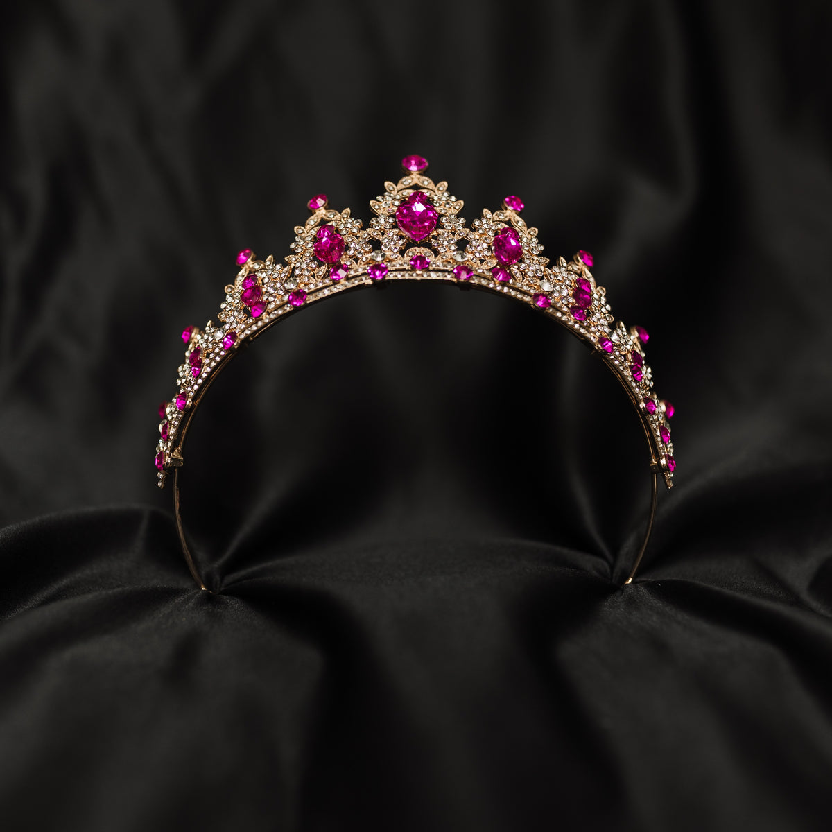 Ophelia's Tiara in Hot Pink & Gold – Auburn & Main