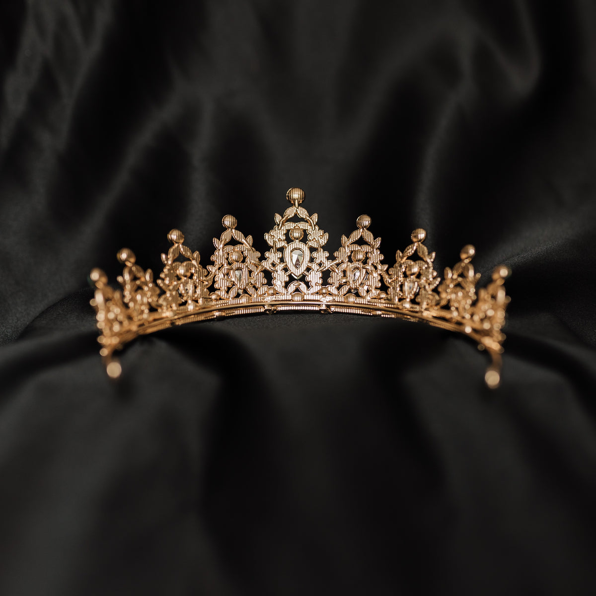 Ophelia's Tiara in Teal Blue & Gold