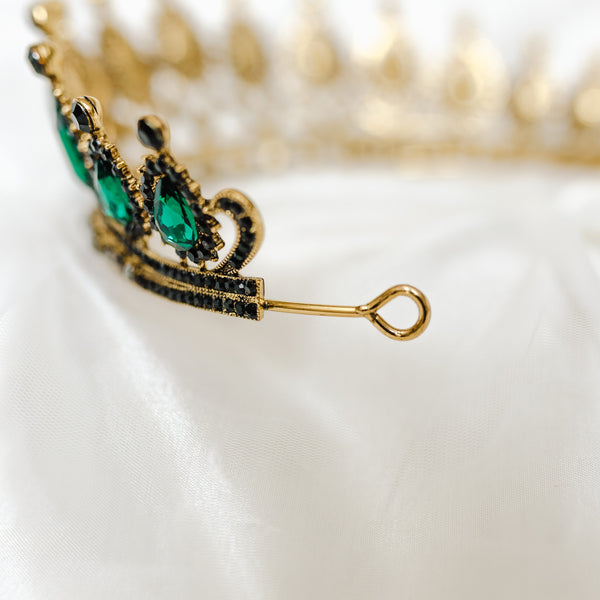Saya’s Tiara in Green & Antique Gold