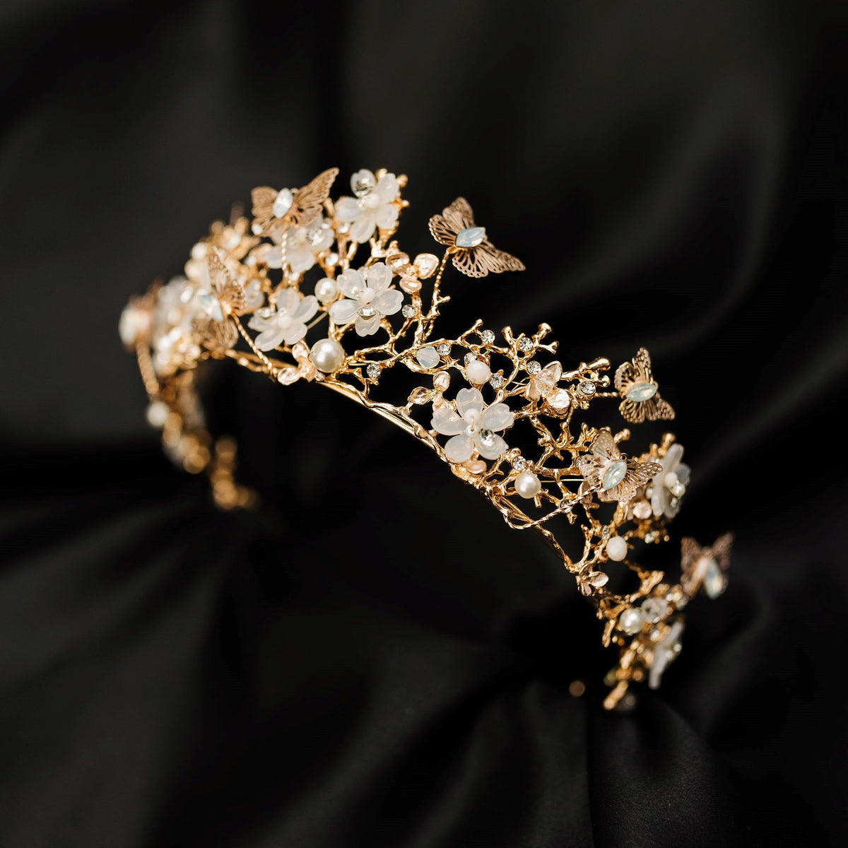 Verna's Butterfly Tiara in Gold