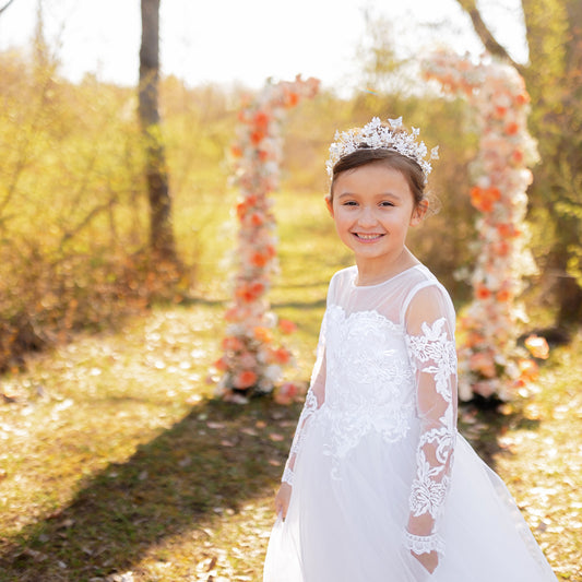 Verna's Butterfly Tiara in Rose Gold Pink
