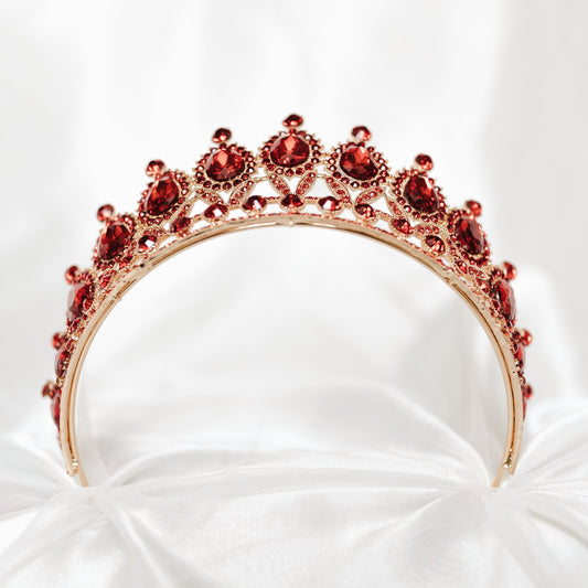 Saya's Tiara in Red & Gold