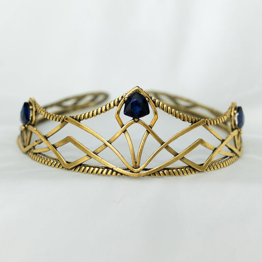 Bruno’s Crown in Blue & Antique Gold