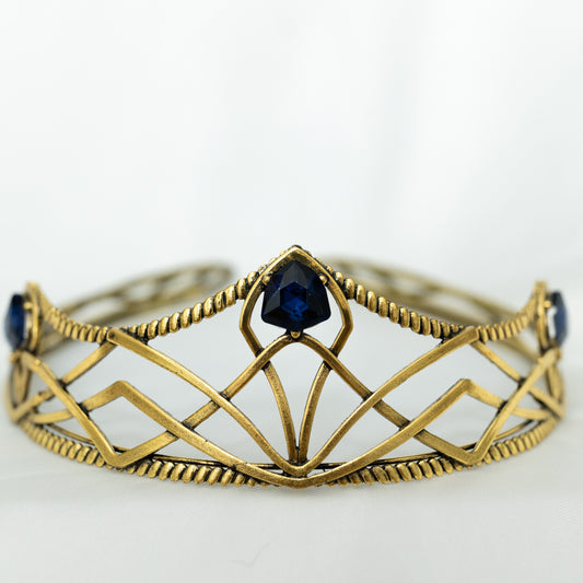 Bruno’s Crown in Blue & Antique Gold