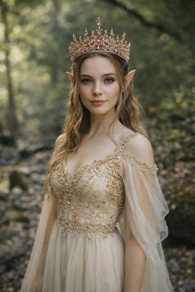 Helena's Tiara in Pink & Gold