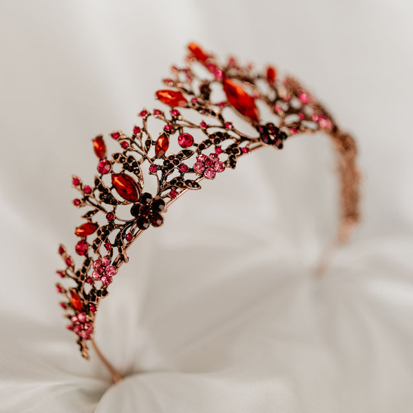 Felicity’s Tiara in Red & Rose Gold
