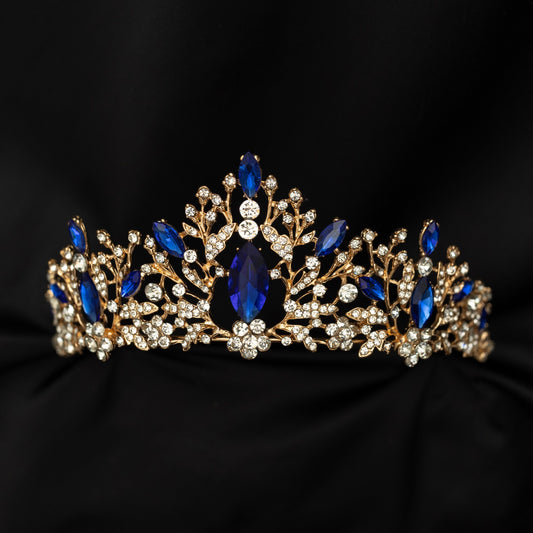 Felicity's Tiara in Blue & Gold