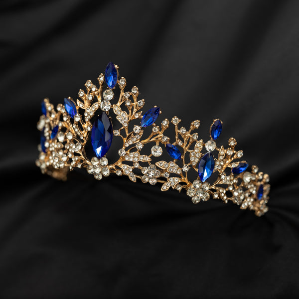 Felicity's Tiara in Blue & Gold