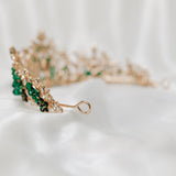Felicitys Tiara in Green Crystals & Gold