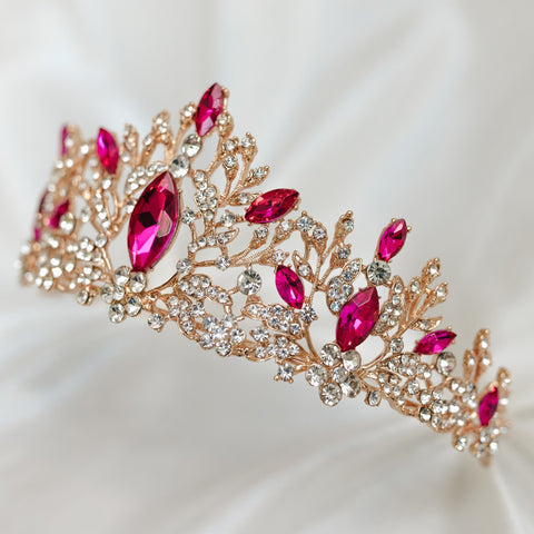 Felicity's Tiara in Hot Pink & Gold