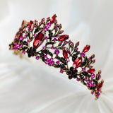 Felicity's Tiara in Hot Pink, Red & Antique Gold