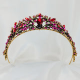 Felicity's Tiara in Hot Pink, Red & Antique Gold