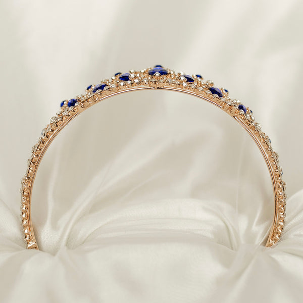 Finley's Tiara in Blue & Gold