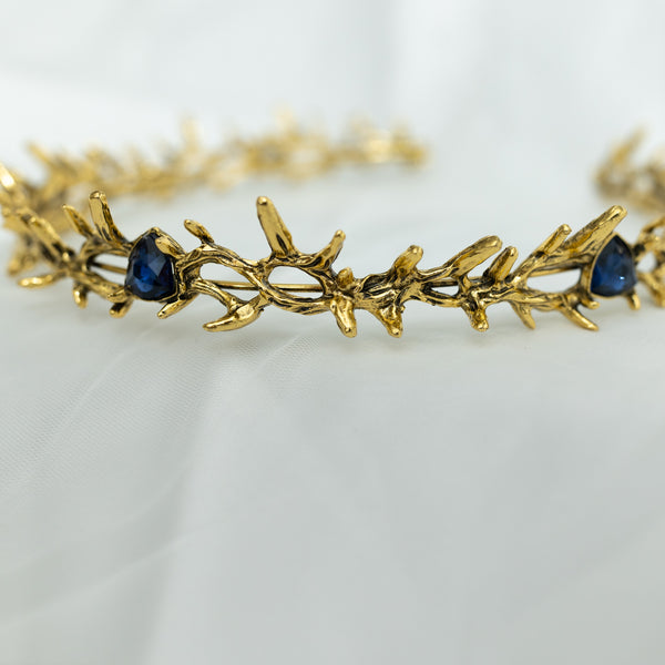 Gabriel’s Crown in Antique Gold & Blue