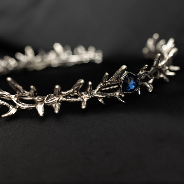 Gabriel’s Crown in Antique Silver & Blue