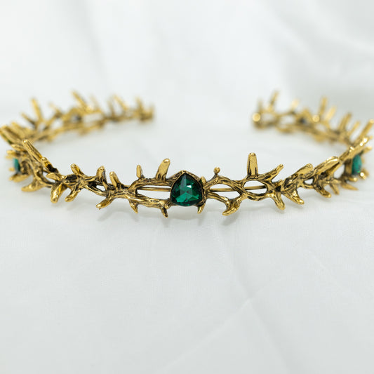 Gabriel’s Crown in Antique Gold & Green