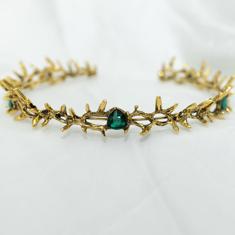 Gabriel’s Crown in Antique Gold & Green