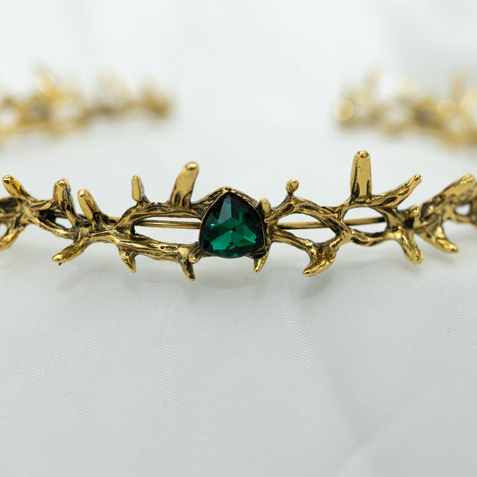 Gabriel’s Crown in Antique Gold & Green