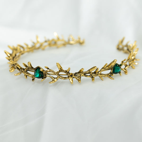Gabriel’s Crown in Antique Gold & Green