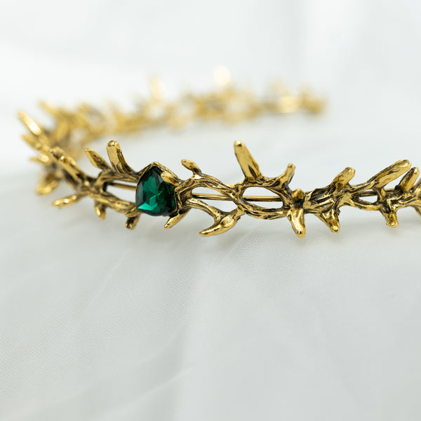 Gabriel’s Crown in Antique Gold & Green