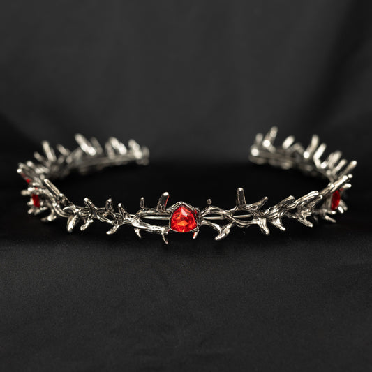 Gabriel’s Crown in Antique Silver & Red