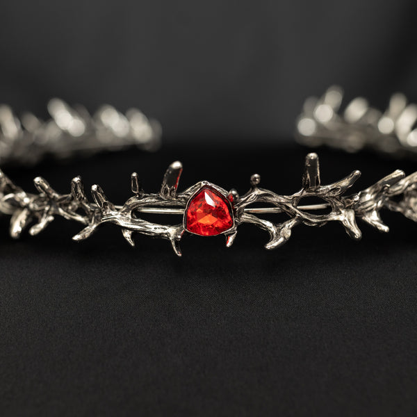 Gabriel’s Crown in Antique Silver & Red