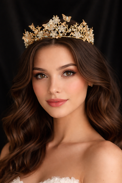 Verna's Butterfly Tiara in Gold