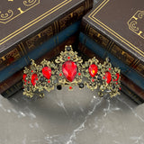 Michelle's Tiara in Red & Antique Gold