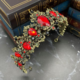 Michelle's Tiara in Red & Antique Gold