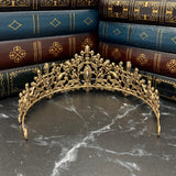 Felicity's Tiara in Teal Blue, Black & Antique Gold