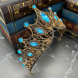 Regina's Tiara in Light Blue & Antique Gold