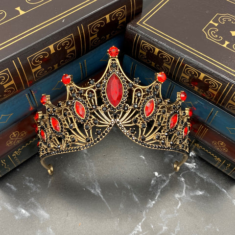 Regina's Tiara in Red & Antique Gold